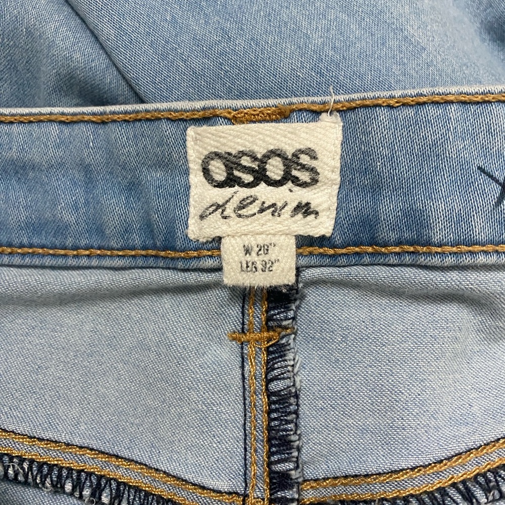 ASOS Women’s Comfort Stretch Straight Leg Jeans in Light Wash Blue Size 26/32 - Picture 2 of 8